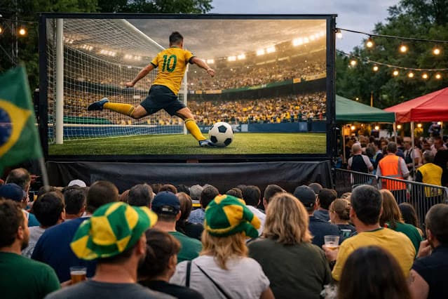 Do gol ao risco jurídico: telões da Copa têm regras da FIFA